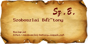 Szoboszlai Bátony névjegykártya